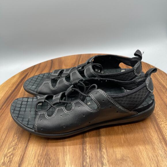 ECCO Sandals Womens Size 9 /40 Black Open Toe Slingback Casual Comfort Walking - Picture 3 of 10